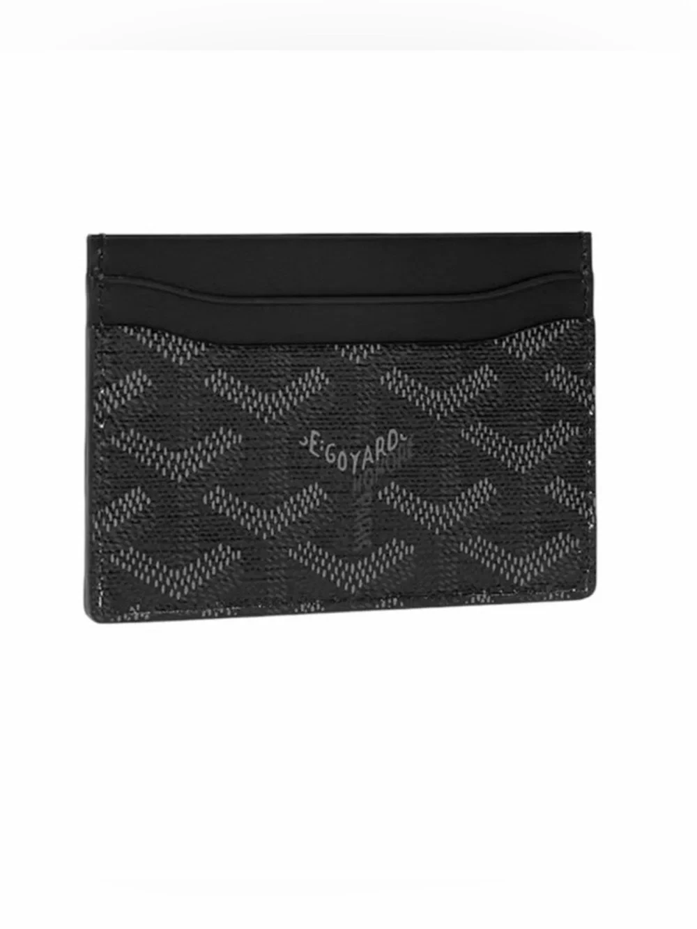Goyard Black Card & Key Card Holder with Red Interior Accent